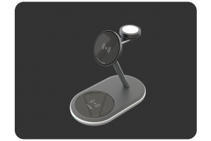 3 IN 1 BEDSIDE WIRELESS CHARGING STATION, BLACK 3 IN 1 BEDSIDE WIRELESS CHARGING STATION, BLACK